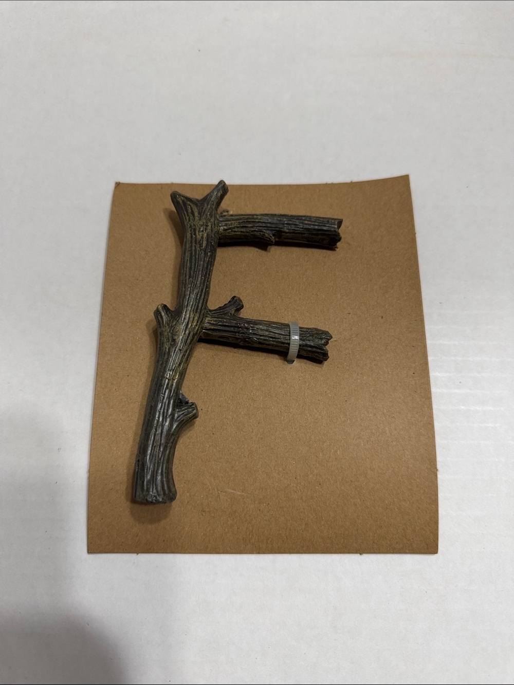 Michaels Brown Faux Branch Ornament Letter ‘F’